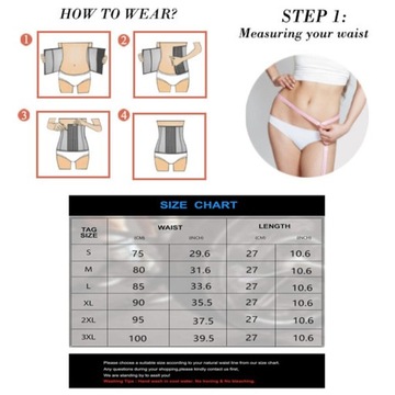 Pas wyszczuplający pas S czarny