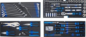 Металлический чемодан, ящик для инструментов, аксессуары, 3 ящика, 143 предмета. БГС