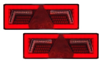 2X LAMPA TYLNA LED ZESPOLONA NEON NACZEPA TRÓJKĄT