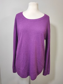 c6. Coshmasoft fioletowy sweter 44 XXL
