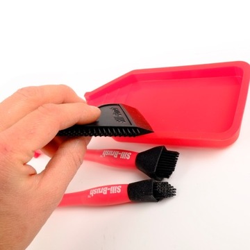 Zestaw do klejenia tacka pędzelki grzebień silikon do nakładania kleju