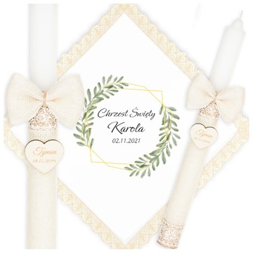 КРЕЩЕННАЯ СВЕЧА, КРЕЩЕСТВЕННЫЙ ПЛЕН, ГРАВИРОВАННАЯ СВЕЧА