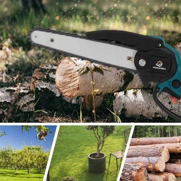 МИНИ-ЦЕПНАЯ ПИЛА ЭЛЕКТРИЧЕСКАЯ РУЧНАЯ ПИЛА ДЛЯ ВЕТОК ДЕРЕВЬЯ + 2x АККУМУЛЯТОР