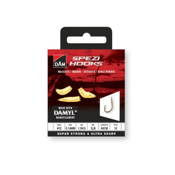 przypon gotowy DAM SPEZI Maggot 0,10mm nr.18 10szt