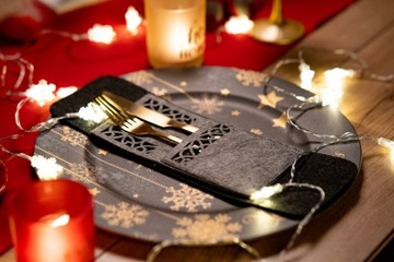 Рождественские футляры для столовых приборов, 4 шт.