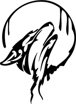 Naklejka na auto WILK wolf 12 cm w. 83