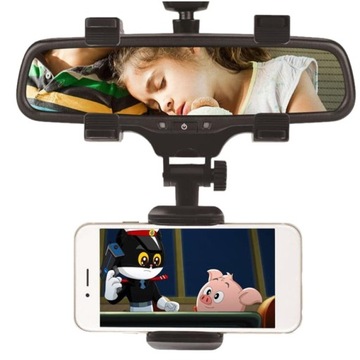 Uchwyt na telefon na lusterko wsteczne do auta, samochodu obrotowy 360°