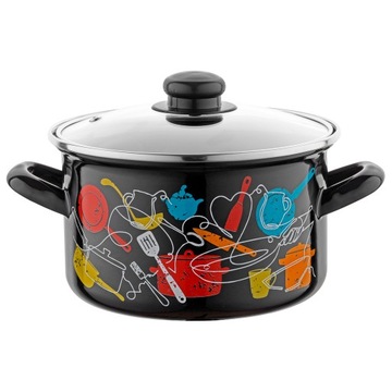 НАБОР ЭМАЛИРОВАННЫХ ПОСУВ, МАЛЕНЬКАЯ ИНДУКЦИОННАЯ, 8 ЭЛЕМЕНТОВ