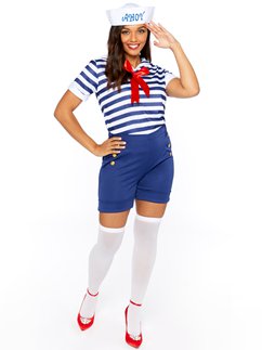 STRÓJ KOSTIUM MARYNARSKI MARYNARZ PANI MARYNARZ PIN UP L