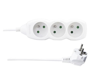 PRZEDŁUŻACZ LISTWA ZASILAJĄCA 3 GNIAZDA 3m