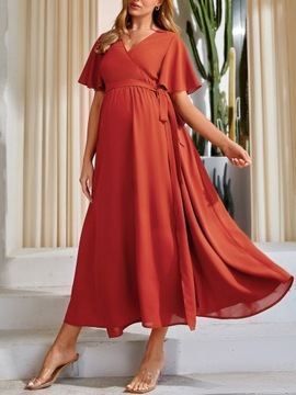 SHEIN WIĄZANA SUKIENKA CIĄŻOWA Z PASKIEM A-LINE XL 43892
