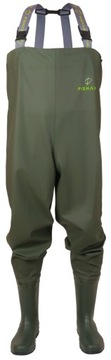 Spodniobuty Wodery Wędkarskie Szelki Fisharp Pros Spodnie Wodoodporne 45