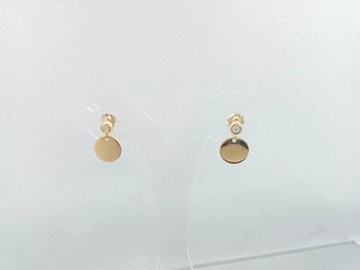 ЗОЛОТЫЕ СЕРЬГИ ПОДВЕСНЫЕ ПЛАСТИНКИ 585