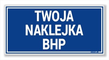 Twój napis BHP - duża Naklejka ODBLASKOWA