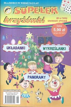 Supełek krzyżówki 6/2023 dla dzieci, Wykreślanki, układanki, panoramy