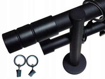 Карниз БЕЛЫЙ ЧЕРНЫЙ ШТОРЫ 25/19ММ 200СМ ШТОРА