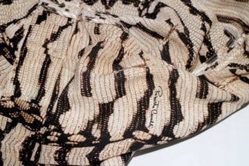 Roberto Cavalli JEDWABNA SPÓDNICA PRINT SNAKE -M