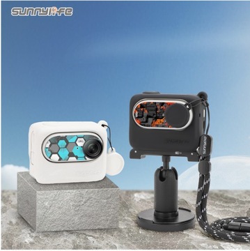 Силиконовый чехол Sunnylife с ремешком для Insta360 GO 3 — белый