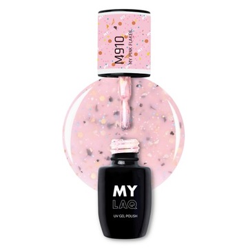 MYLAQ Różowy Lakier Hybrydowy My Pink Flakes 5 ml