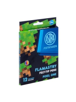 Фломастери круглі ASTRAKIDS Pixel One - 12 кольорів