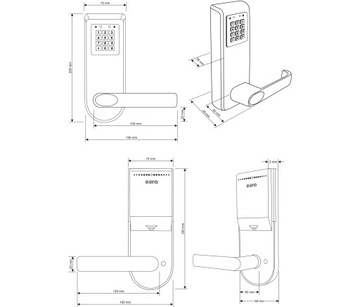 РУЧКА КОДОВЫЙ ЗАМОК ЕВРА КОД RFID КАРТА + БЕСПЛАТНО