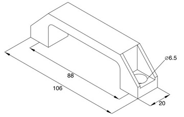 НЕЙЛОНОВАЯ РУЧКА ДЛЯ ПРОФИЛЕЙ V-SLOT 2020 ENDER 3 5