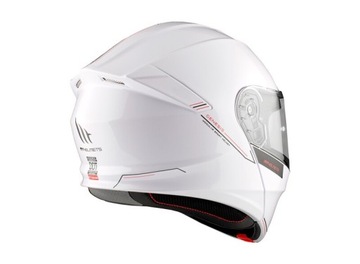 MT Genesis SV szczękowy kask motocyklowy z blendą biały połysk XL