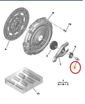 ВИНТ КРЕПЛЕНИЯ ЛАМПЫ СЦЕПЛЕНИЯ C1 C2 C3 C4 C5 JUMPY