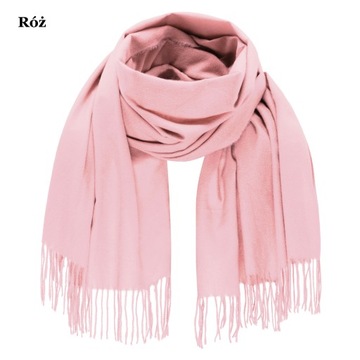 Czarny SZALIK gładki SZAL KASZMIR JAKOŚĆ dużo KOLOROW MODA klasyczny CIEPŁY