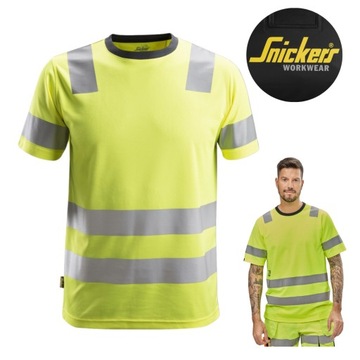 Koszulka odblaskowa T-shirt EN20471/2 Snickers 2530 Żółta Rozmiar XXXL