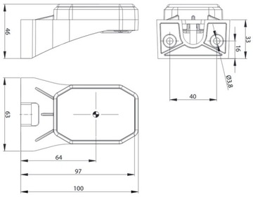 2 X LAMPA OBRYSOWA LED 12-36V ŻÓŁTA Z ODBLASKIEM