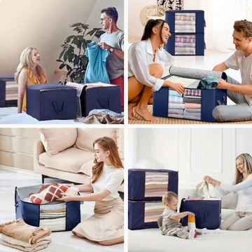 4x организатор, покрывающая сумка для хранения одежды для постельных принадлежностей премиум -класса 4x84L