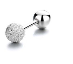 KOLCZYK DO UCHA TRAGUS KULKI srebrny 1,2/6/3mm