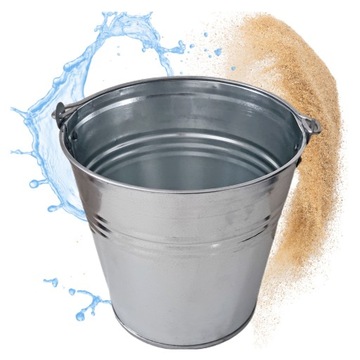 WIADRO 12l ocynkowane metalowe srebrne wielofunkcyjne i uniwersalne