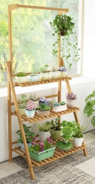 Подставка для цветов, лестница, полка для цветов, 3 полки с рамкой POL05.