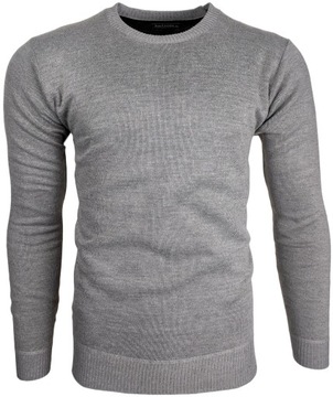 SWETER MĘSKI SZARY KLASYCZNY r. 3XL