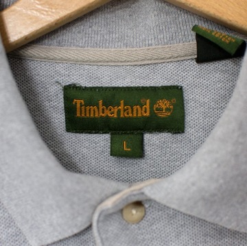 Timberland koszulka VINTAGE polo polówka szara bawełniana Y2K rozmiar L