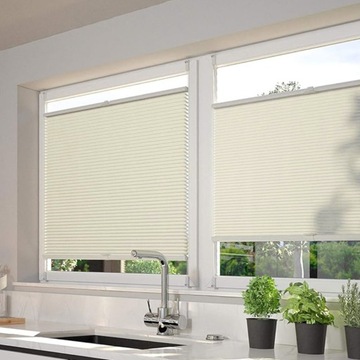 Жалюзи-плиссе, неинвазивные жалюзи, 4 цвета, на заказ, 75х130.