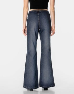 Szerokie Spodnie Dzwony Damskie Dżins BIG WIND JEANS 235 W28/34 przecierane