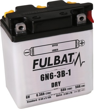 Akumulator Fulbat 6N6-3B-1 DRY 6V 6.3Ah 50A