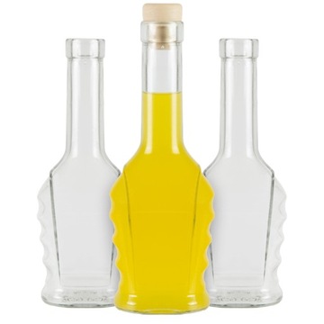 5x Butelka szklana PETRI 250ml BUTELKI NA BIMBER NALEWKI WINO LIKIER 0,25l