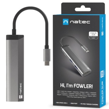 Stacja Dokująca Multiport Fowler Slim Adapter HUB USB HDMI 4K DeX
