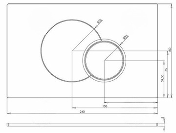 Кнопка смыва Geberit Eclipse 2, белая