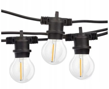 GIRLANDA OGRODOWA ŚWIETLNA 12m IP65 ŻARÓWKI 10LED