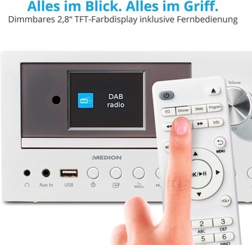 ИНТЕРНЕТ DAB+ MICRO WHEEL MD85008 FM USB BT 30 Вт