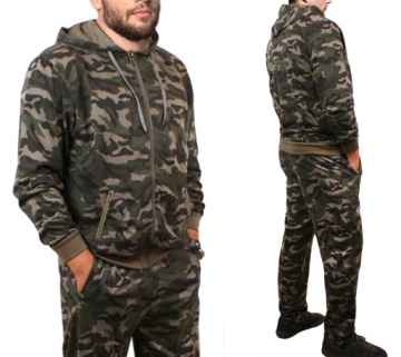 ТЕПЛЫЙ мужской камуфляжный спортивный костюм, толстовка с капюшоном, CAMO TRACKSUITS 9117 L