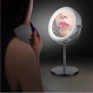 ДВУСТОРОННЕЕ КОСМЕТИЧЕСКОЕ ЗЕРКАЛО С ПОДСВЕТКОЙ 17LED