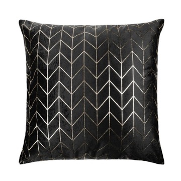 Poszewka dekoracyjna Velvetowa 45x45 461A czarna