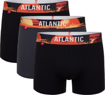 ATLANTIC SZORTY MĘSKIE BOKSERKI 3MH164 3PAK *L*
