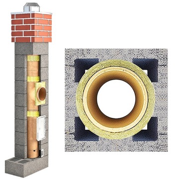 KOMPLETNY CERAMICZNY SYSTEM KOMINOWY 9M FI 200 / KOMIN PEKABET